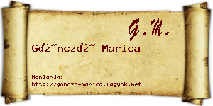 Göncző Marica névjegykártya